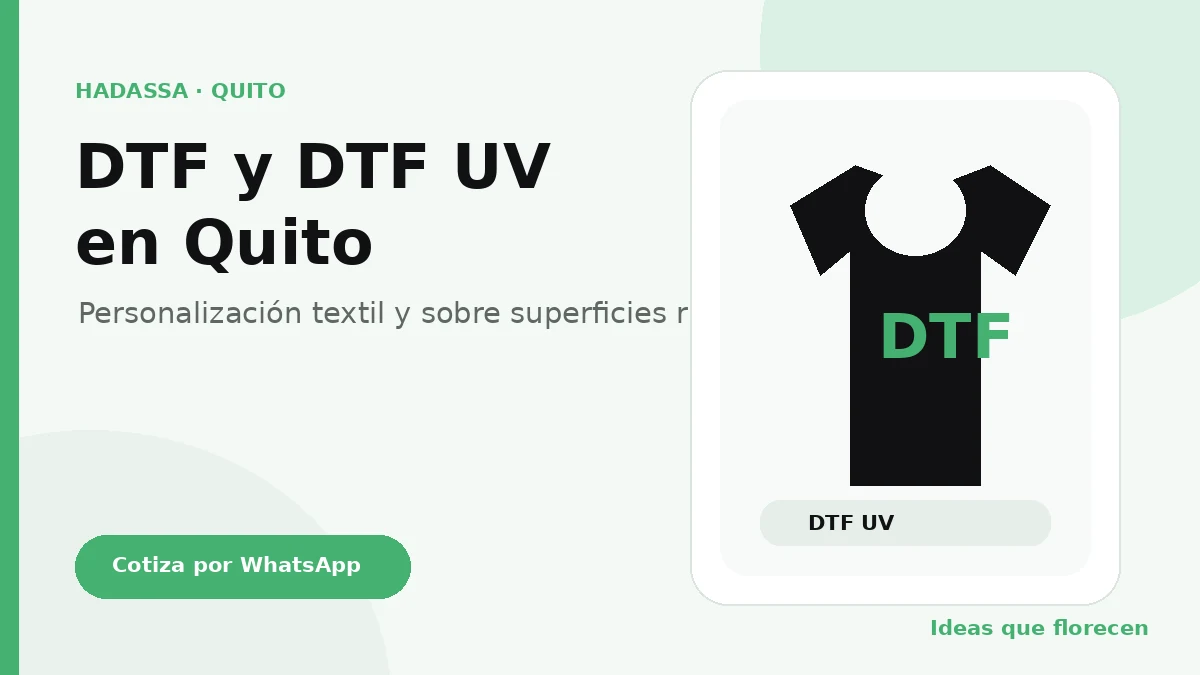 Servicio de impresión DTF y DTF UV en Quito