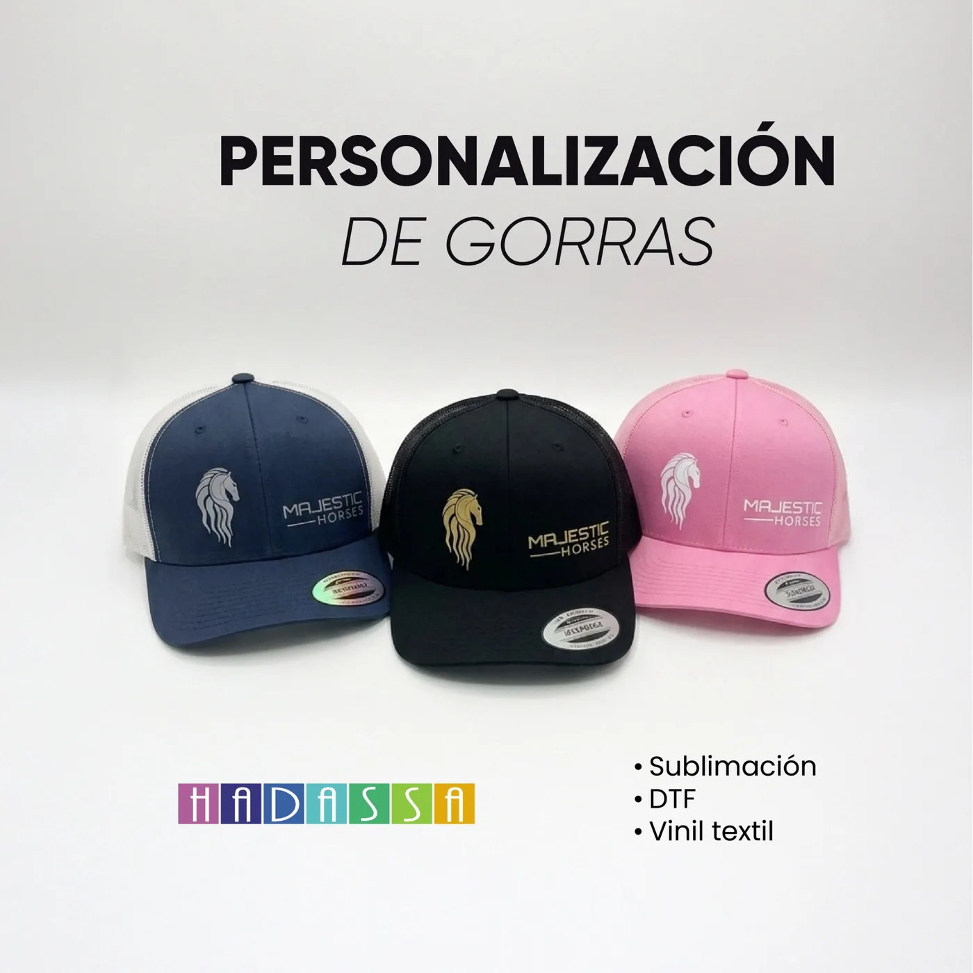 Gorras personalizadas elaboradas por Hadassa