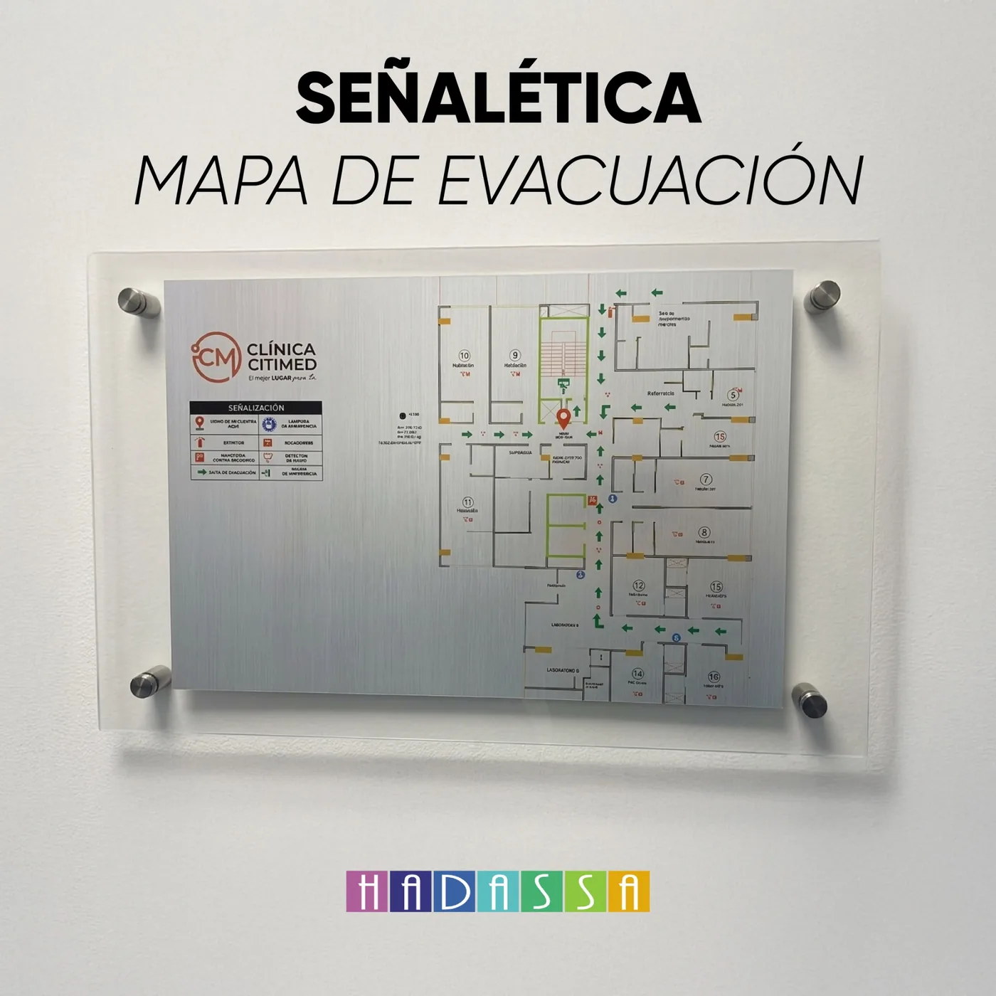 Mapa de evacuación elaborado por Hadassa
