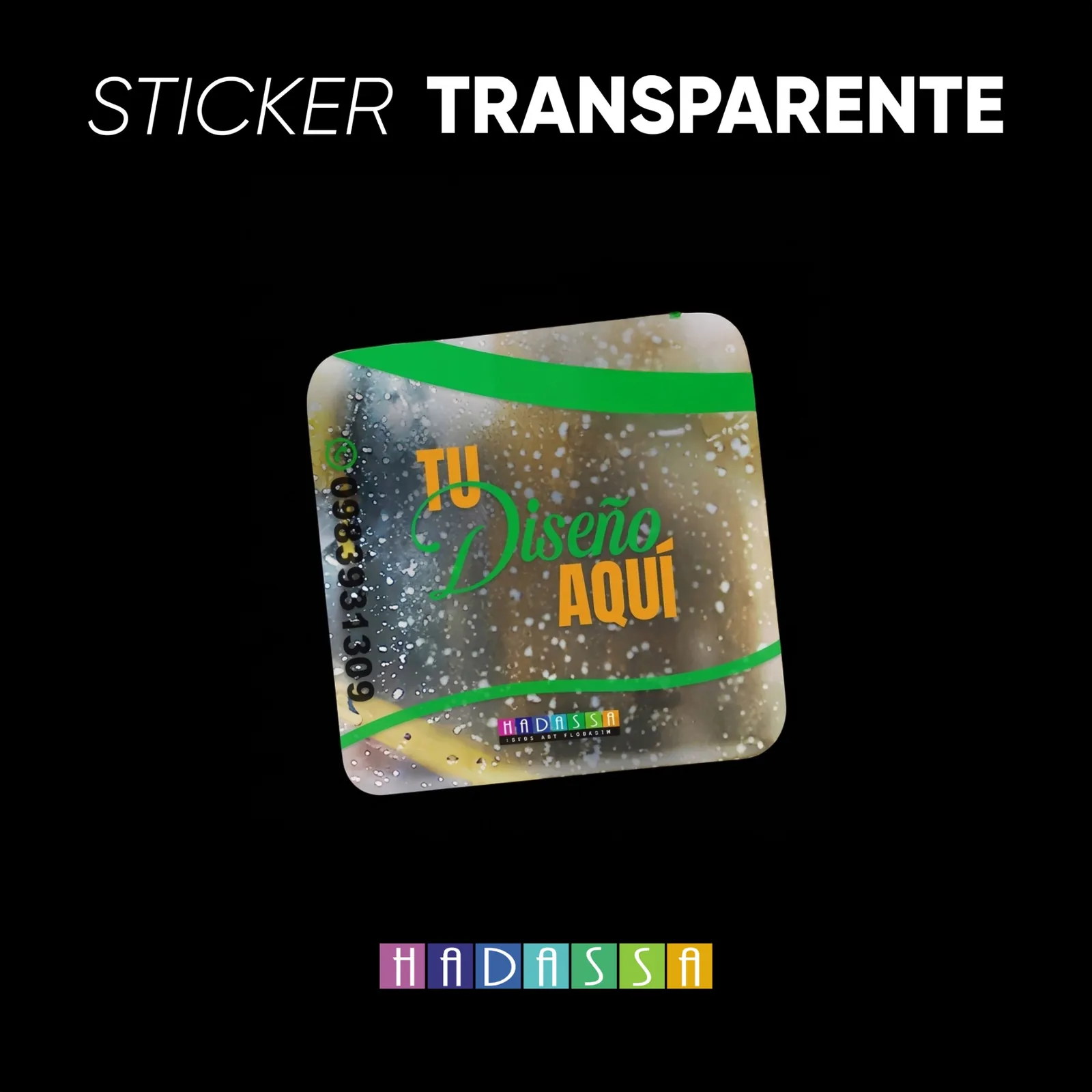 Sticker transparente personalizado impreso por Hadassa